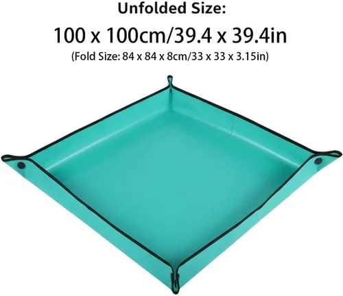 Miniatura 2 de Alfombrilla para trasplantar plantas de jardín, herramientas de mano de jardinería para jardineros, tela Oxford, 29.5 x 29.5 pulgadas (75x75 cm)