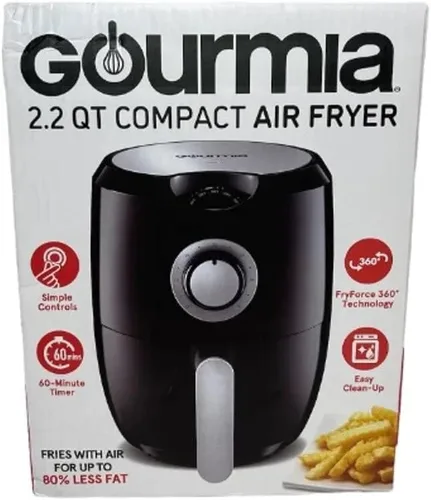 Miniatura 2 de Gourmia Freidora de aire compacta de 2.2 cuartos de galón (negro)