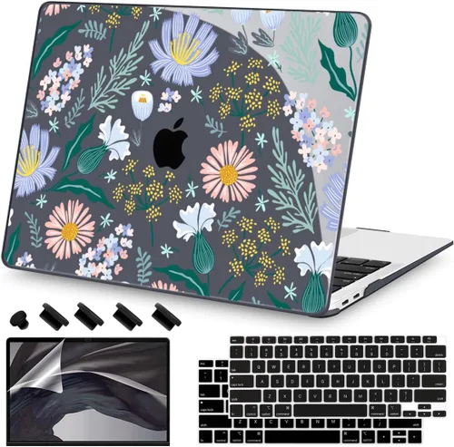 Miniatura 14 de Teryeefi Funda compatible con MacBook Air de 13 pulgadas M1 2021 2020 2019 2018 versión A2337 A2179 A1932 con Touch ID, carcasa rígida de plástico