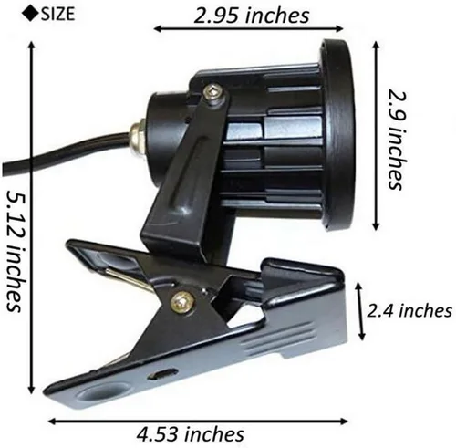 Miniatura 4 de Kiven 1 unids LED clip en luz al aire libre IP65 impermeable 3000 K blanco cálido letrero pizarra iluminación ajustable escritorio brazo lámpara