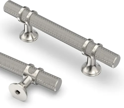 Miniatura 43 de Asidrama - Paquete de 10 manijas para gabinete de cocina de 3 pulgadas (76mm) de color negro mate y bronce champán, tiradores para gabinete