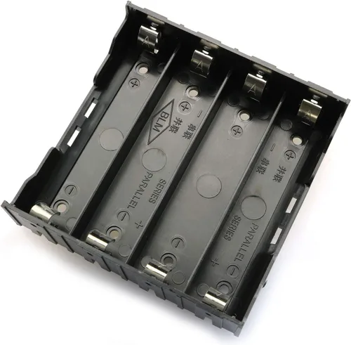 Miniatura 4 de Paquete de 4 soportes de batería 18650 4 ranuras x 3.7V caja de almacenamiento de batería DIY baterías clip caja con pin