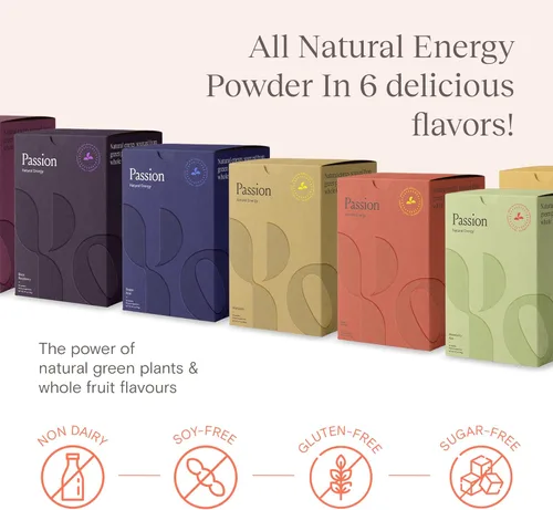 Miniatura 6 de Yoli Passion - Mezcla de bebida energética en polvo, mezcla de bebida energética natural para resistencia y resistencia, 30 paquetes, sabor