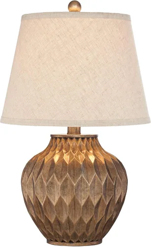Miniatura 9 de 360 Lighting Buckhead - Juego de 2 lámparas de mesa pequeñas de estilo tradicional de 22 pulgadas de alto, urna geométrica de bronce cálido