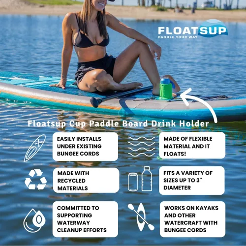 Miniatura 7 de Floatsup® Portavasos para Tabla de Remo y Kayak en Color Negro