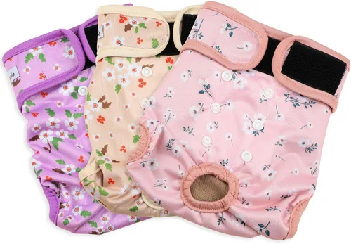 Miniatura 128 de Pañales lavables para perros, para hembras caninas, reutilizables, para periodo de celo, altamente absorbentes, para incontinencia, con broches