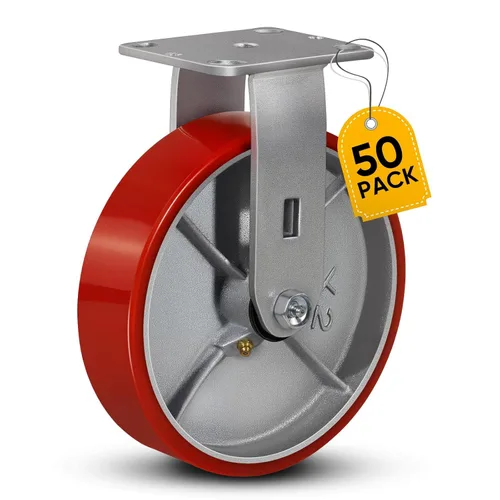 Miniatura 15 de Ruedas industriales de 4 x 2 pulgadas, ruedas resistentes, ruedas de poliuretano, capacidad de hasta 3200 libras. Uso para camión de plataforma