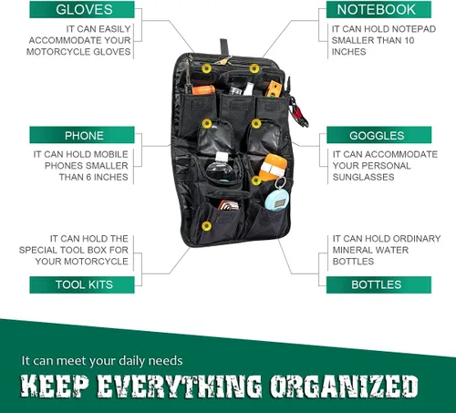 Miniatura 4 de Mofun Tour Pack - Organizador de tapa para alforjas, bolsa de almacenamiento de equipaje compatible con Harley Touring FLT FLH 1999-2013