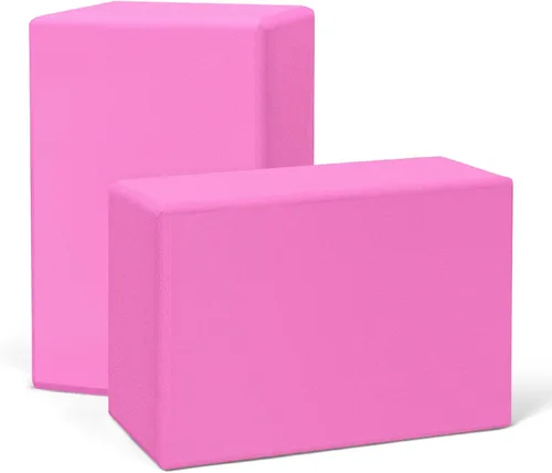 Miniatura 6 de Bloques de yoga - Paquete de 2 bloques de espuma de 3 x 6 x 9 pulgadas, sin látex, con bordes redondeados, bloques de ejercicio antideslizantes