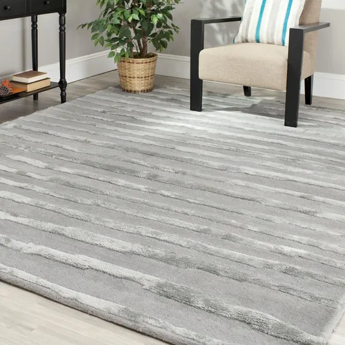 Miniatura 11 de SAFAVIEH Soho Collection SOH519A - Alfombra redonda de lana de primera calidad, hecha a mano, 6 pies, color gris