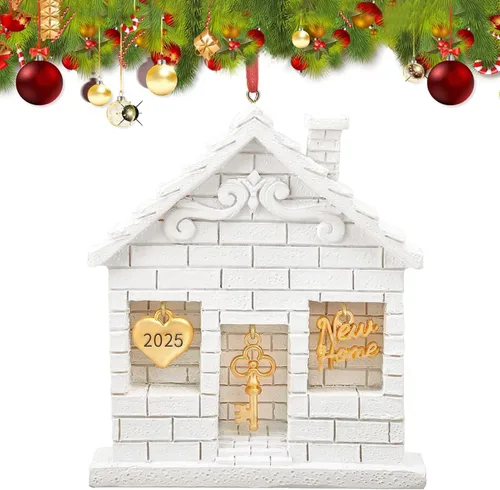 Adorno de Navidad 2025 para decoración del hogar - divertido regalo de inauguración de la casa para nuevos propietarios, idea de regalo única para