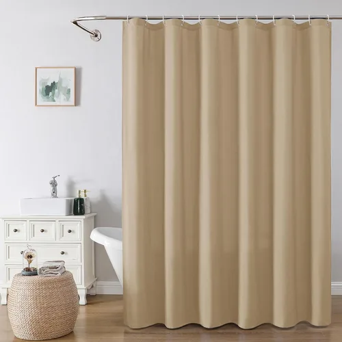 Miniatura 8 de OVZME Zora Cortina de Ducha de Tela para Cabina de 36 x 72 Pulgadas - Cortina de Ducha Pequeña Suave Negra para Baño para Tamaño de Cabina Estrecha