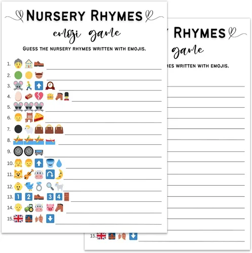 Miniatura 7 de Kihraw Juegos de baby shower, 50 tarjetas de juego de peleas aptas para baby shower, género neutro, minimalista