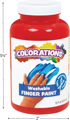 Miniatura 7 de Colorations Pinturas lavables para dedos, 16 fl oz, blancas, no tóxicas, cremosas, vibrantes, pintura para niños, manualidades, pasatiempos, Blanco