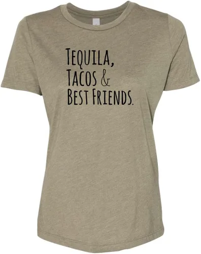 Miniatura 16 de Cute Women's Screen Printed Crew Neck Tee, Shirts With Sayings, Dusty Blue or Olive