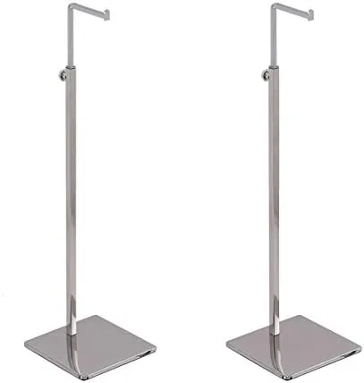 Paquete de 2 soportes de metal para colgar bolsas de embrague, soporte de exhibición de altura ajustable para encimera minorista, soportes de