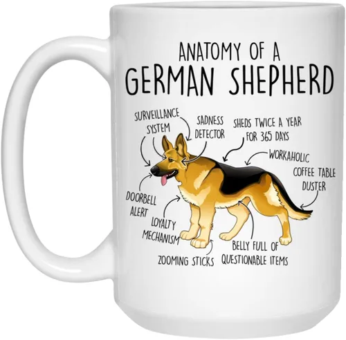 Miniatura 2 de Taza de café de cerámica, pastor alemán, 11 onzas, regalo de cumpleaños para amantes de los perros