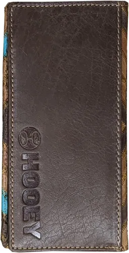 Miniatura 2 de HOOEY Billetera Western Rodeo de cuero para hombre (Patchwork - Turquesa)