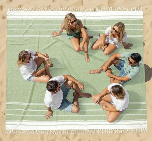 Miniatura 45 de LANE LINEN - Paquete de 4 toallas de playa de gran tamaño, toalla de piscina prelavada, extragrande, de secado rápido y sin arena, toalla de viaje