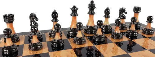 Miniatura 7 de HPL Staunton - Juego de ajedrez cromado y negro para hombre con tablero de color nogal oscuro de 18 pulgadas, 2 jugadores, a partir de 12 años