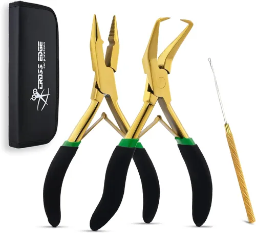 Kit de Herramientas para Extensiones de Cabello Microlink Alicates Removedores de Cuentas y Cinta para Extensiones de Cabello y Alicates para