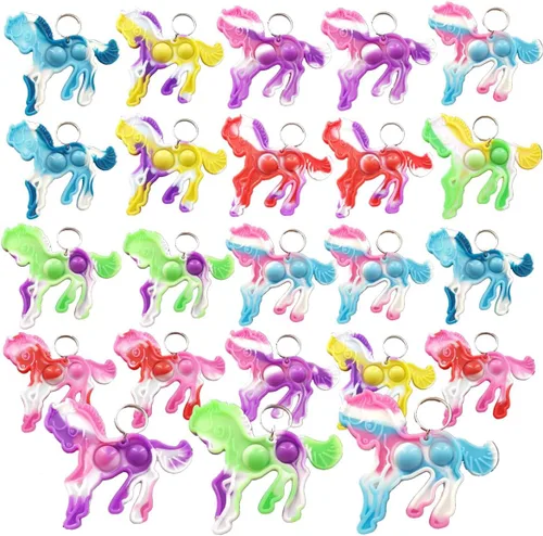 Miniatura 7 de Paquete de 20 mini juguetes para ansiedad con forma de caballo pequeño, para autismo, fiesta de cumpleaños, regalos para escuela, aula, adultos