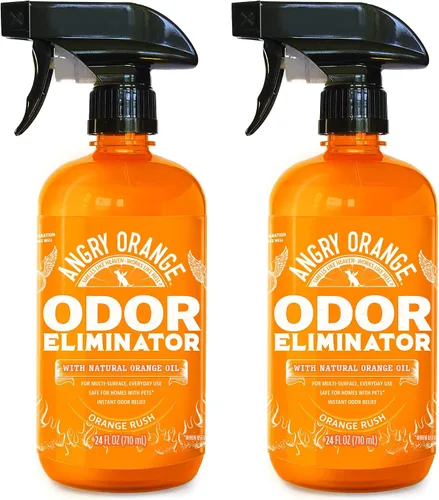 Miniatura 13 de ANGRY ORANGE Eliminador de olores de mascotas para orina de perros y gatos, manchas de alfombras y olores fuertes, limpiador de cítricos con aceite