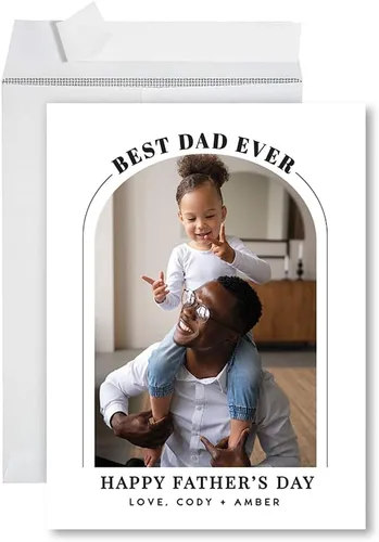 Miniatura 23 de Andaz Press Tarjeta divertida jumbo para el día del padre de 8.5 x 11 pulgadas con sobre, variedad de bromas de papá, regalo del día del padre