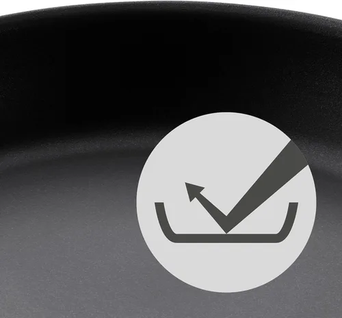 Miniatura 6 de WMF Sartén profesional para carnes de 11.0 in, ideal para sellar, material multicapa, control de calor rápido, sartén recubierta Negro