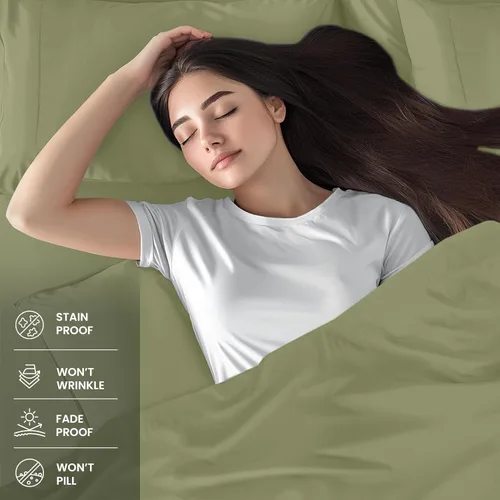 Miniatura 406 de Utopia Bedding Juego de sábanas Queen – Sábanas de 4 piezas para cama tamaño Queen, microfibra suave y transpirable, incluye 1 sábana bajera, 1 Gris