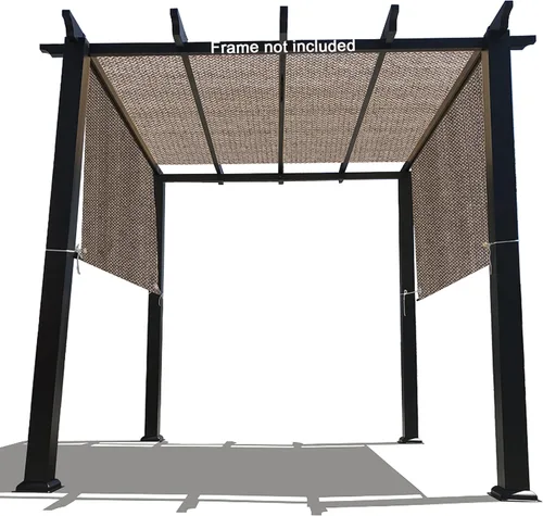 Miniatura 6 de Cubierta de sombra para pérgola – Toldo de repuesto para pérgola con paño de sombra transpirable para pérgola de 10 x 10 y 12 x 10 pies