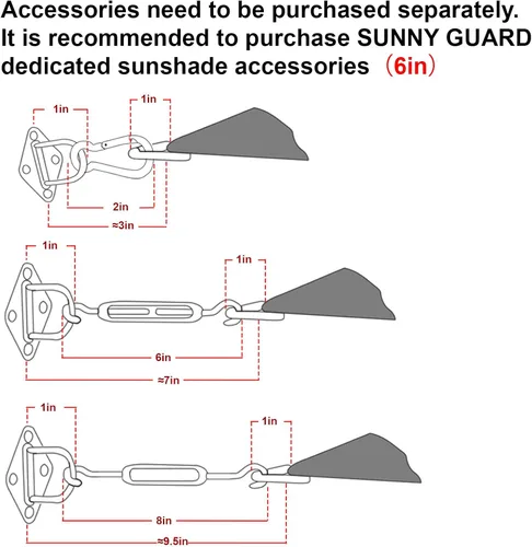 Miniatura 4 de Sunny Guard - Parasol cuadrado para patio o jardín, con bloqueo UV