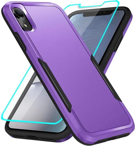 Miniatura 8 de Funda para iPhone XR con protección de pantalla: resistente a prueba de golpes y arañazos Funda para iPhone XR-Negro