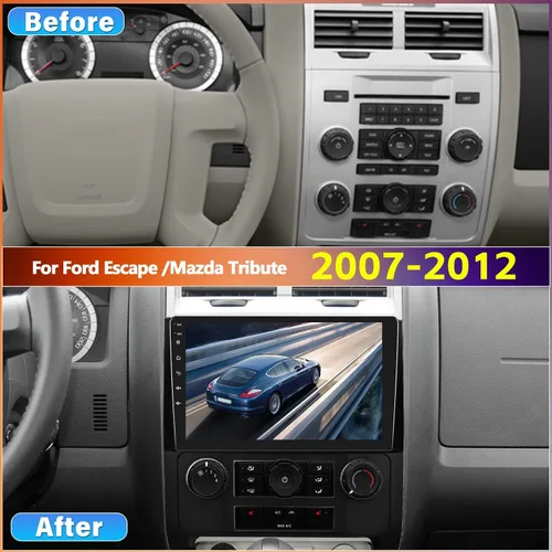 Miniatura 2 de [8 Core 4G+64G] Android 13 Estéreo de coche para Ford Escape 2007-2012/Mazda Tribute 2007-2012 con Apple CarPlay Android Auto, radio de coche