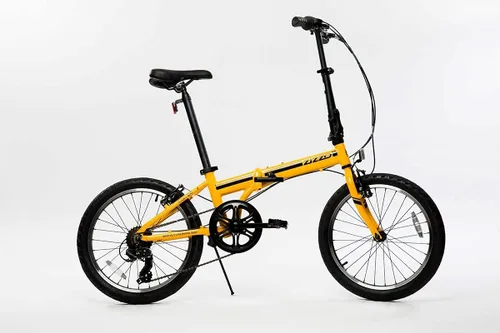 Miniatura 10 de ZiZZO Campo Bicicleta plegable de 20 pulgadas con vástago ajustable de 7 velocidades, marco ligero Negro