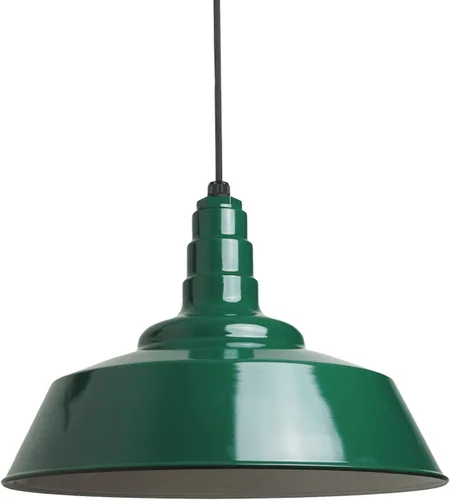 Miniatura 60 de Steel Lighting Co. Manhattan Warehouse Light Lámpara colgante montada en el techo Cúpula de 20 pulgadas Montaje al ras Luz de granero