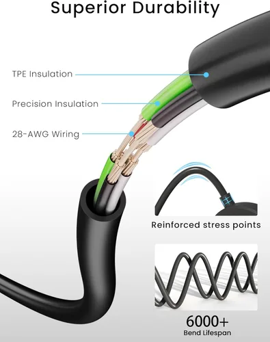 Miniatura 5 de Cargador compatible con Samsung Galaxy Watch 7/Ultra/FE/6/6 Classic/5 Pro/4 Classic/3/Active 2/Active 2 en 1 USB a USB C Cable de carga para Galaxy