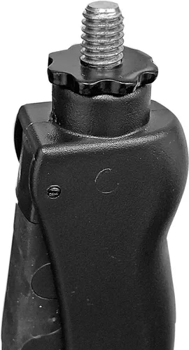 Miniatura 8 de AxcessAbles - Soporte de micrófono ponderado con base redonda pesada, ajuste de altura de agarre rápido, soporte de micrófono de 74 pulgadas que