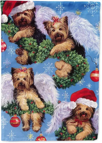 Miniatura 352 de Caroline's Treasures PPP3097CHF - Pijama de Navidad con diseño de bulldog francés para colgar en la pared, poliéster, tamaño de casa, multicolor
