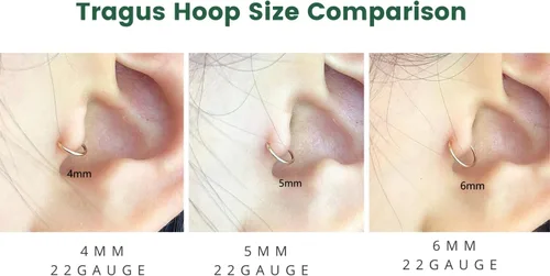 Miniatura 34 de Small Gold or Sterling Silver Huggie Hoop Earrings for Women Cartilage Nose Helix Tragus