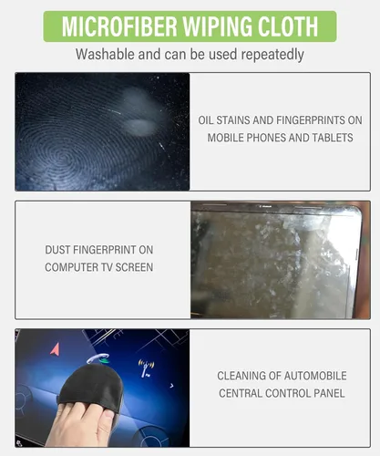 Miniatura 4 de RACOONA Limpiador de pantalla de automóvil, toallitas de tela de limpieza de pantalla, accesorios de automóvil, limpiador de pantalla táctil