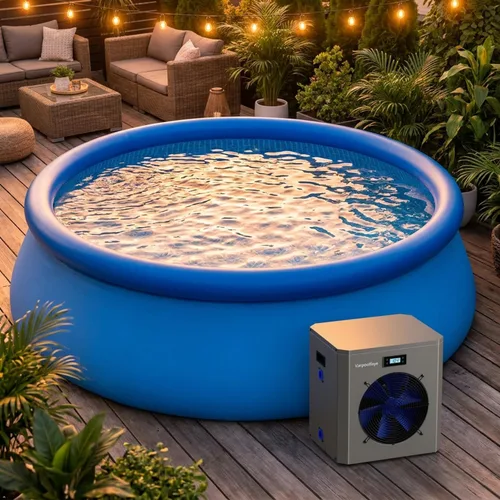 Miniatura 9 de Calentador de piscina sobre el suelo de 13000 BTU, bomba de calor eléctrica de 3500 galones, calentadores de piscina de 120 V de alta eficiencia COP