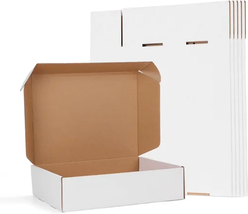 Miniatura 22 de EXYGLO Paquete de 40 cajas de envío de 6 x 4 x 3 pulgadas, cajas de cartón corrugado negras para embalaje de pequeñas empresas, mudanza, envío