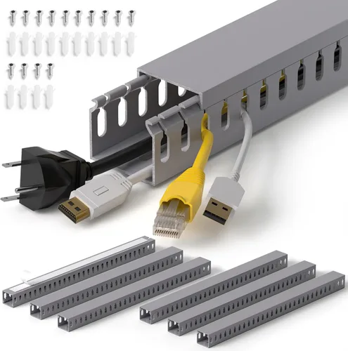Miniatura 9 de ZhiYo Canaleta de gestión de cables para rack de servidor profesional de A2 pulg. x An2.4 pulg., kit de canaleta de cables de 95 pulg.