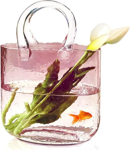 Miniatura 9 de Jarrón de bolsa de vidrio, bonito jarrón para flores, florero de vidrio, único para centros de mesa, decoración de mesa, decoración de boda, hogar