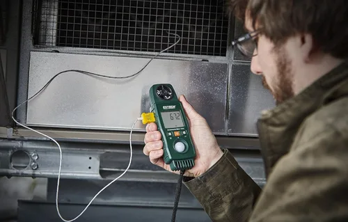 Miniatura 9 de Extech Medidor ambiental EN510 10 en 1: mide la velocidad del aire, la luz, el sonido, la temperatura, la humedad, el punto de rocío, la bombilla
