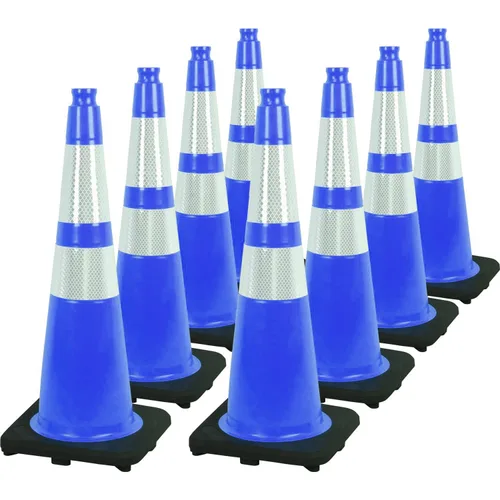Miniatura 25 de Conos de Tráfico de PVC Naranja/Verde Fluorescente, Cono de Estacionamiento con Base Negra Pesada Estructuralmente Estable Resistente a