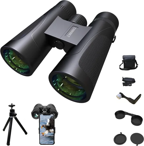 Prismáticos profesionales HD de observación de aves para adultos, 12 x 42 pulgadas, prismáticos de viaje, adecuados para viajes al aire libre