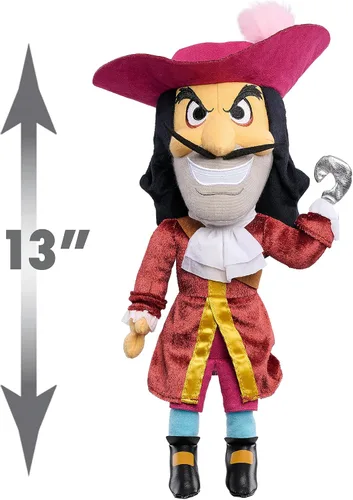 Miniatura 4 de Disney Villains Collection: Muñeco de felpa de Capitán Garfio de 13 pulgadas, muñeco coleccionable para niños a partir de 3 años, juguetes de Disney