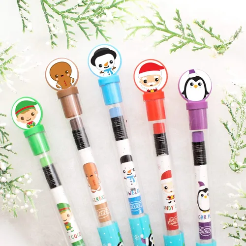 Miniatura 8 de Holiday Smencils Cylinder - Lápices perfumados gourmet patentados HB #2, 50 unidades, regalos para niños, recuerdos de fiesta, recompensas